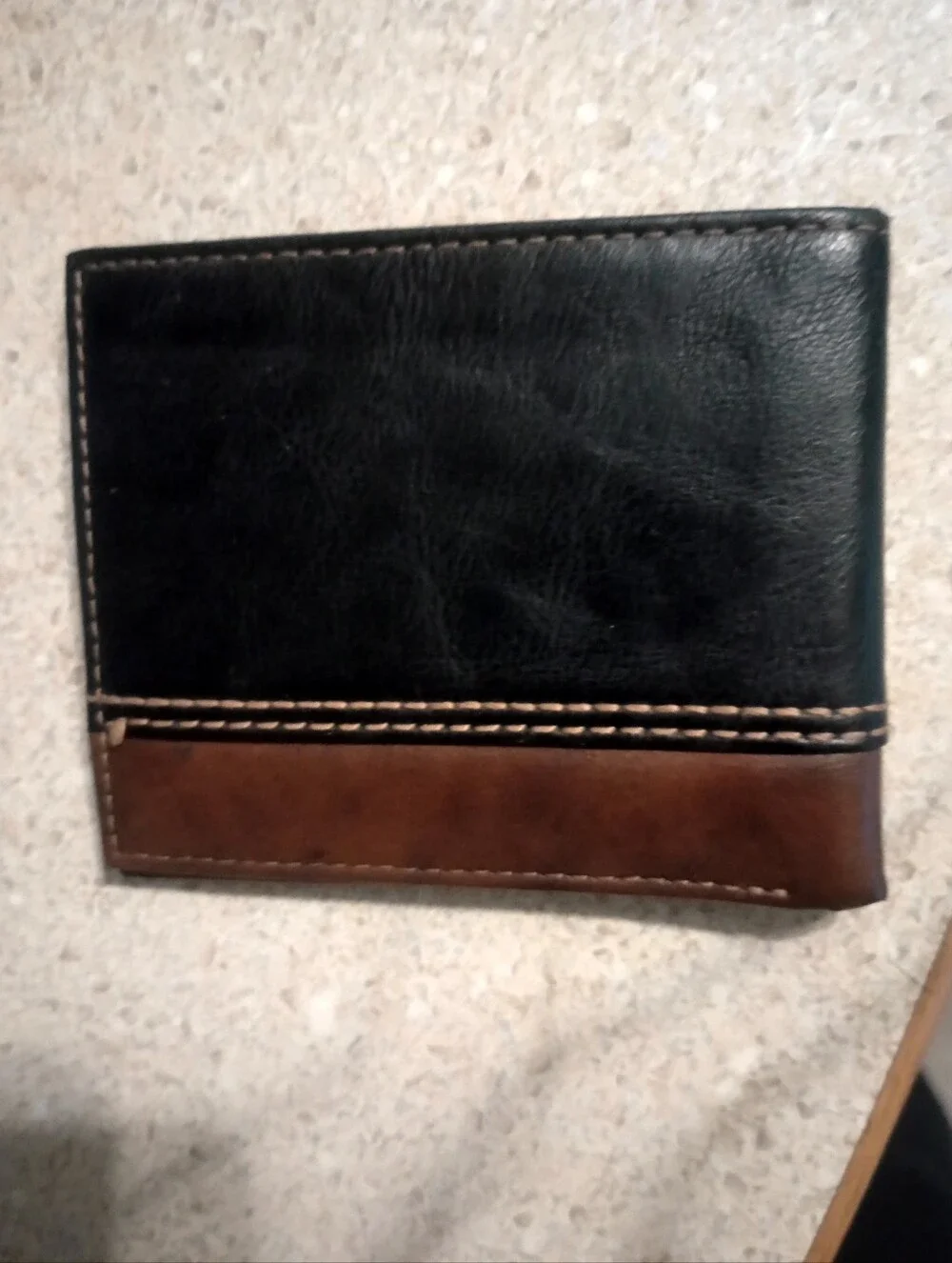 Columbia Black and Brown Bi-Fold Wallet